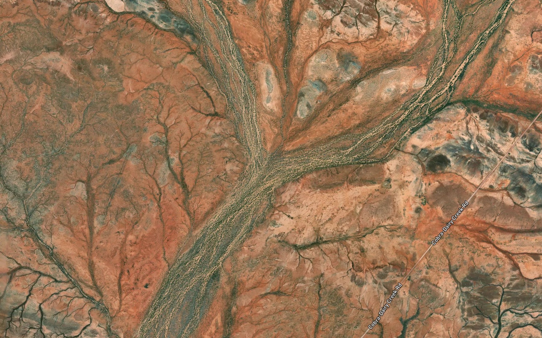Satellite map of the Five Mile Creek