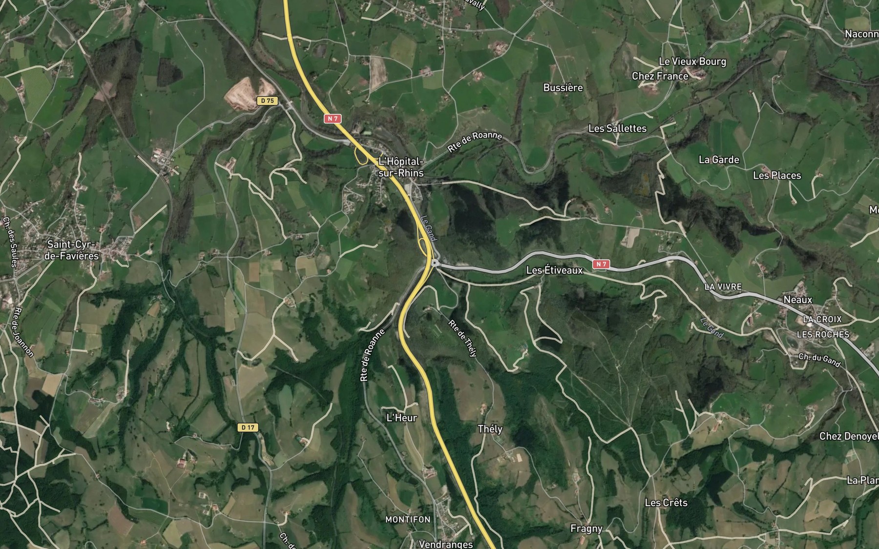 Satellite map of the Gand