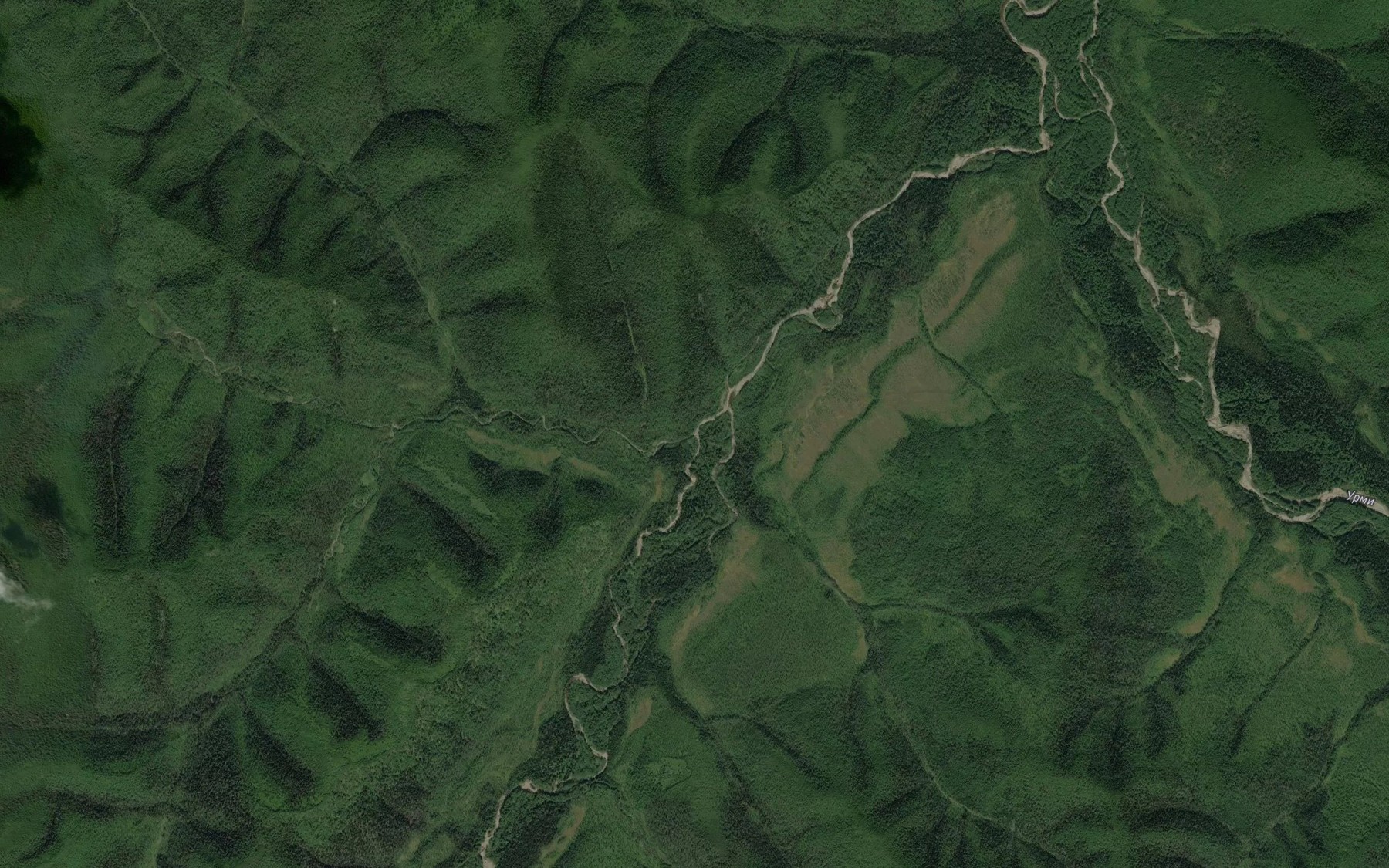 Satellite map of the Nizhniy Kurum