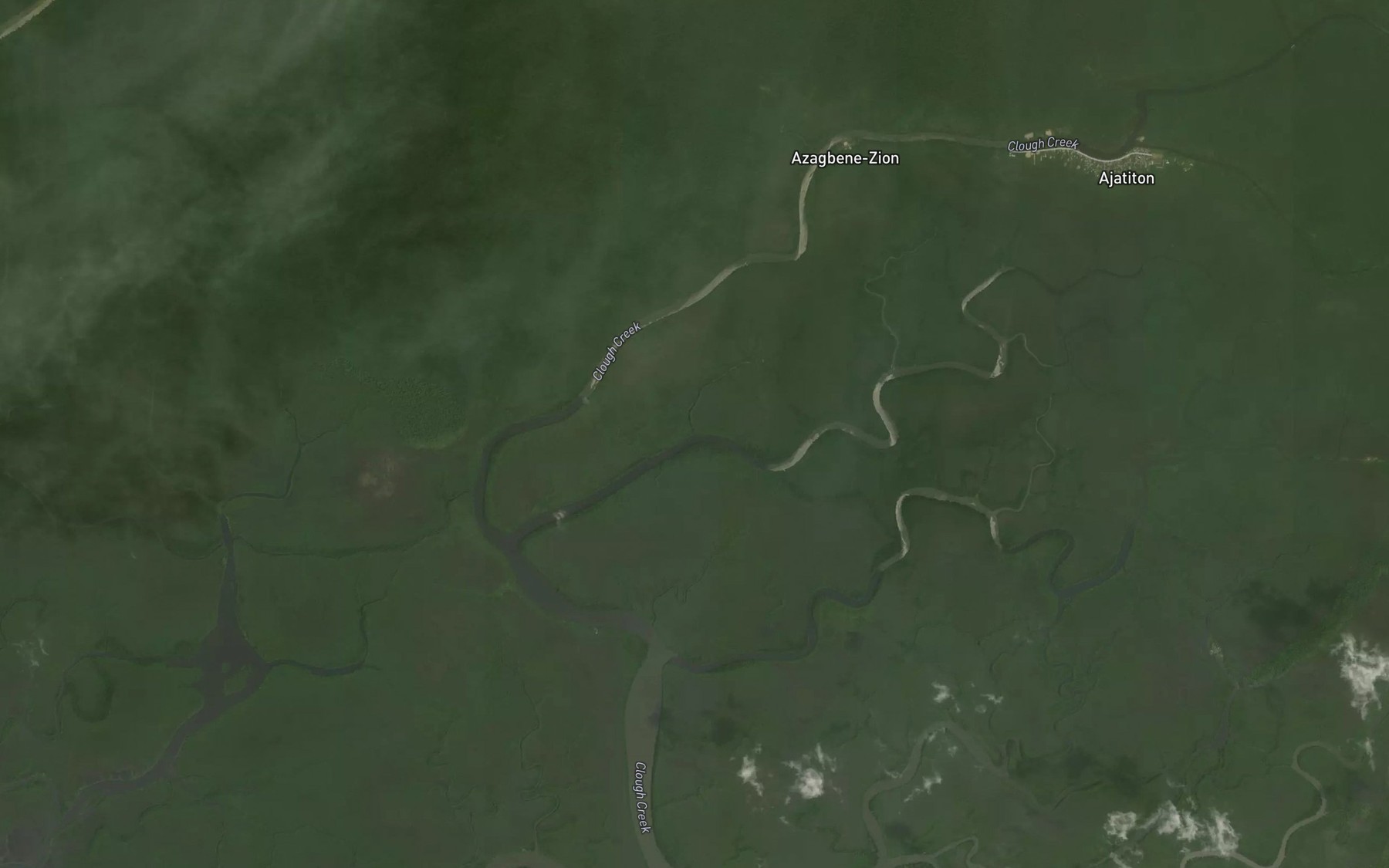 Satellite map of the Osaidia Creek