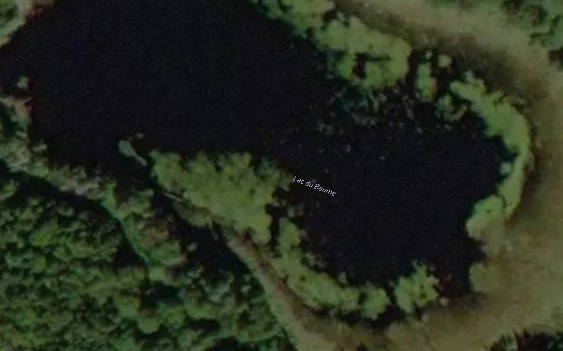 Satellite map of the Lac du Baume