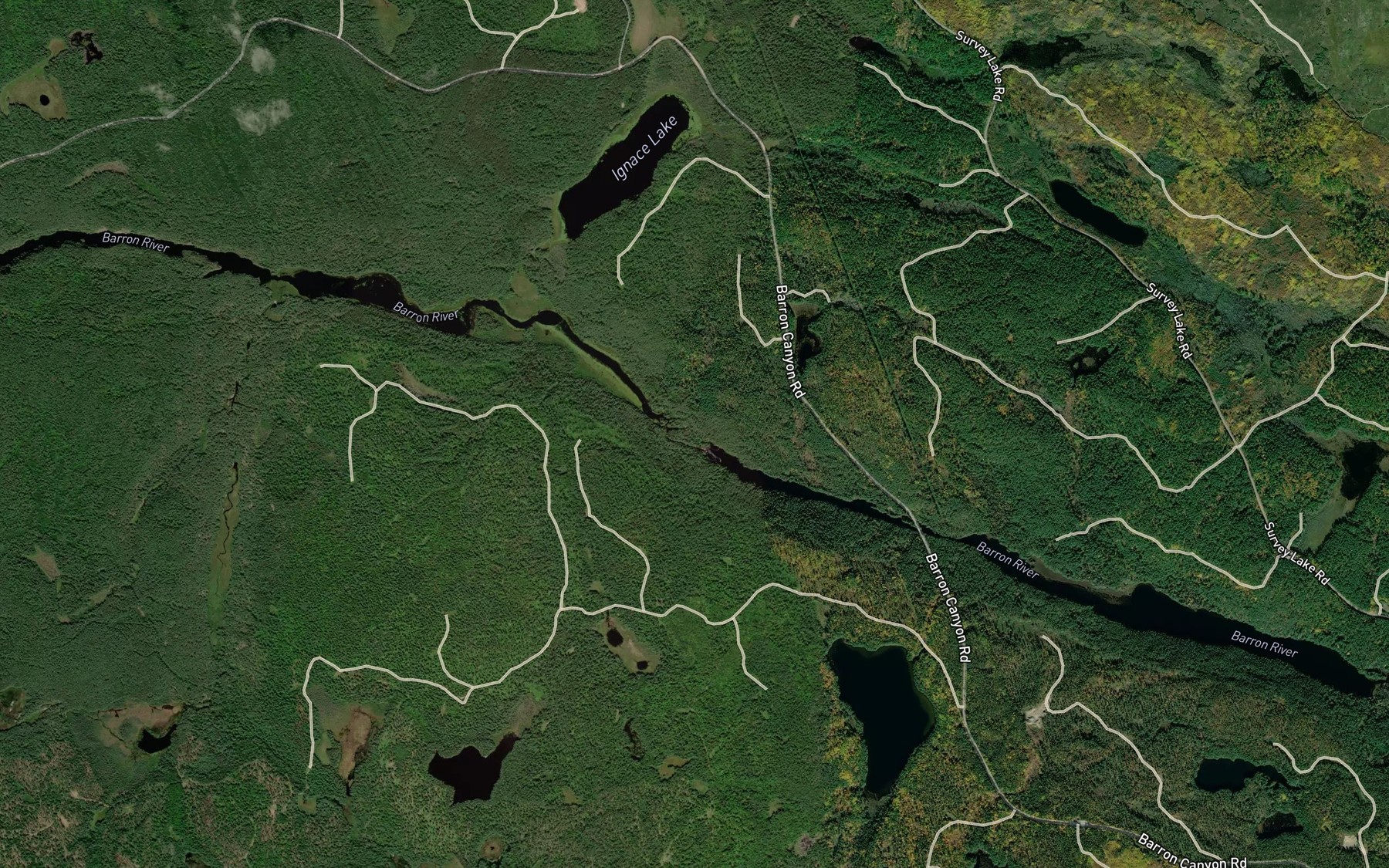 Satellite map of the Cache Rapids