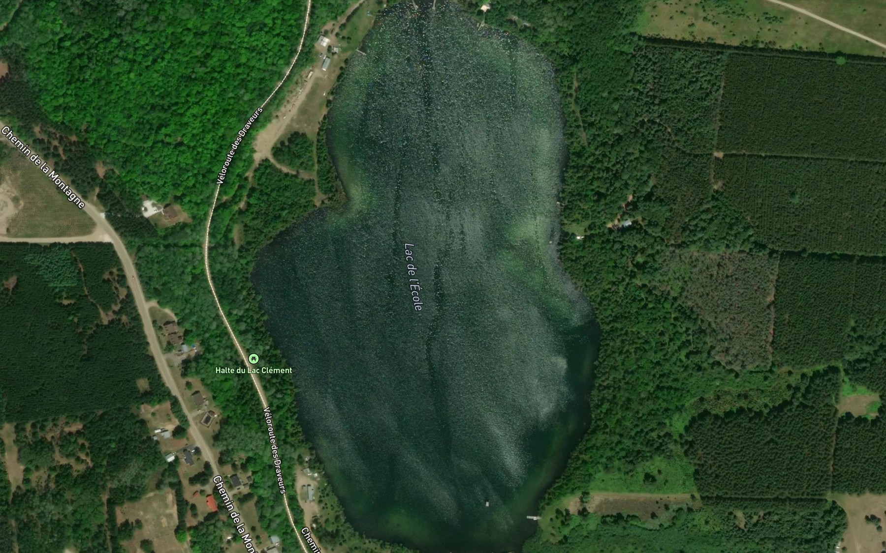 Satellite map of the Lac Clement