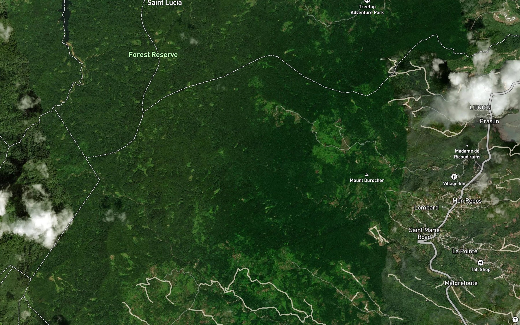Satellite map of the Ravine Calfourc