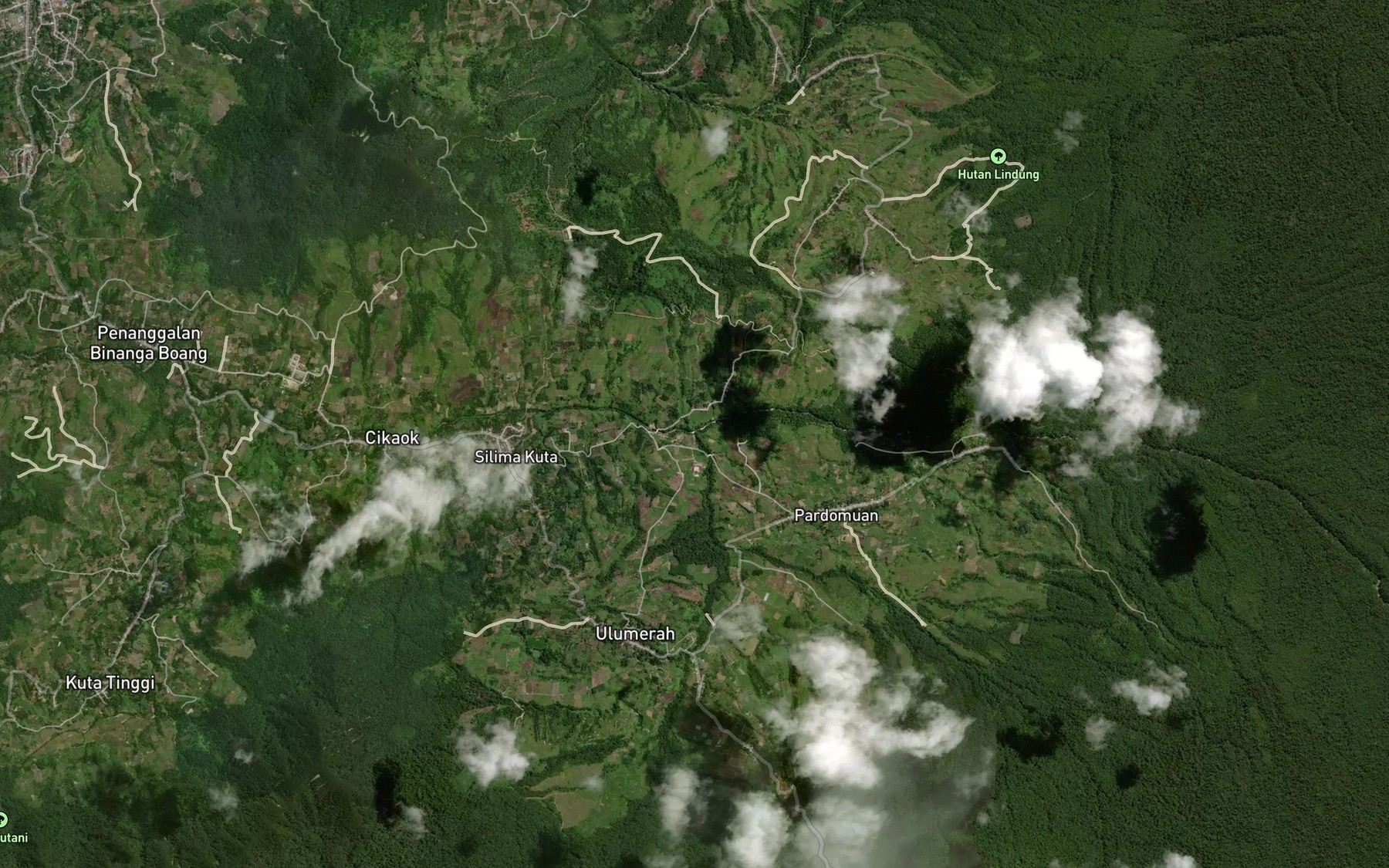 Satellite map of the Aek Ordi