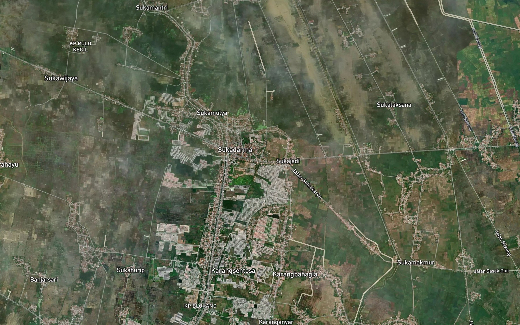 Satellite map of the Kali Pembuang