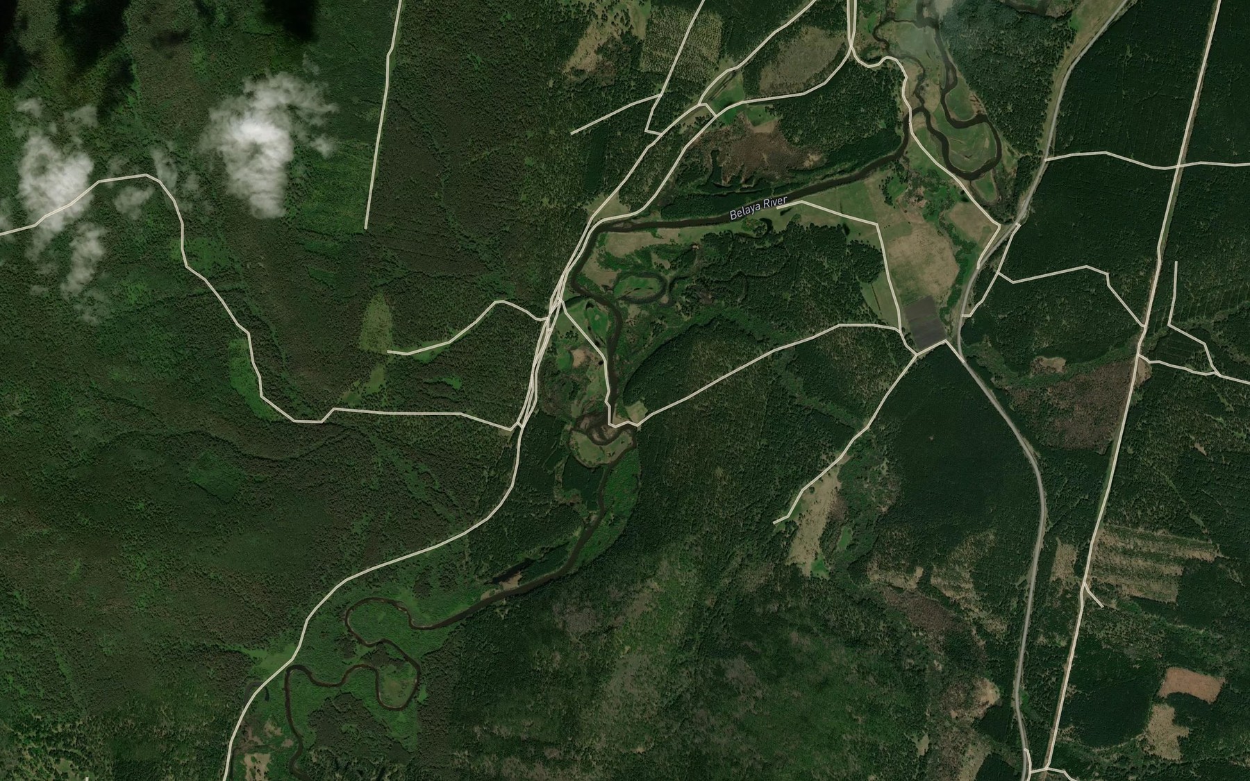 Satellite map of the Verkhnyaya Mata