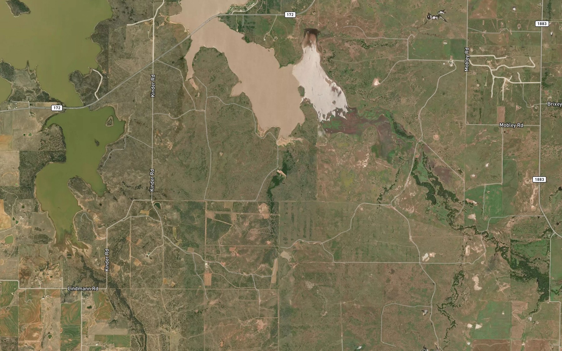 Satellite map of the Stephens Lake