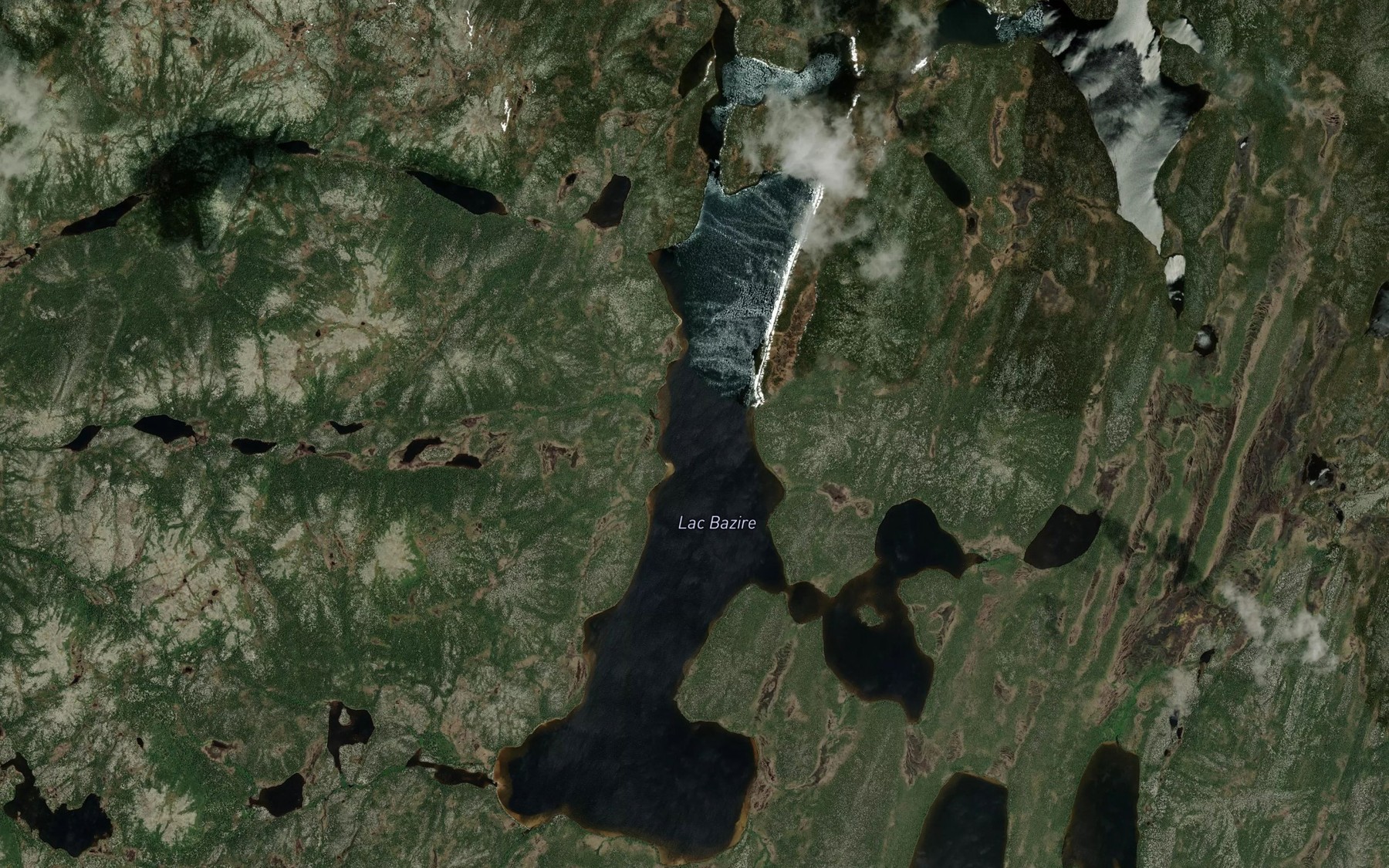 Satellite map of the Lac Bazire