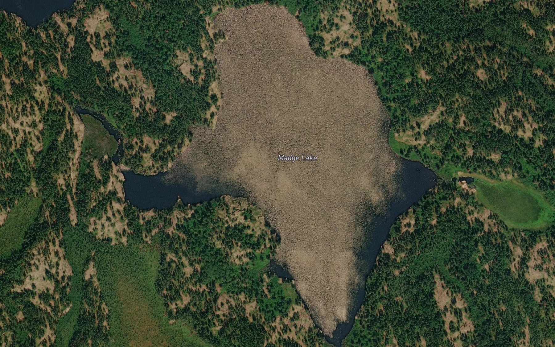 Satellite map of the Marg Lake