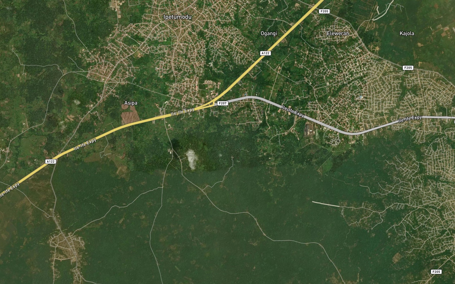 Satellite map of the Obubu