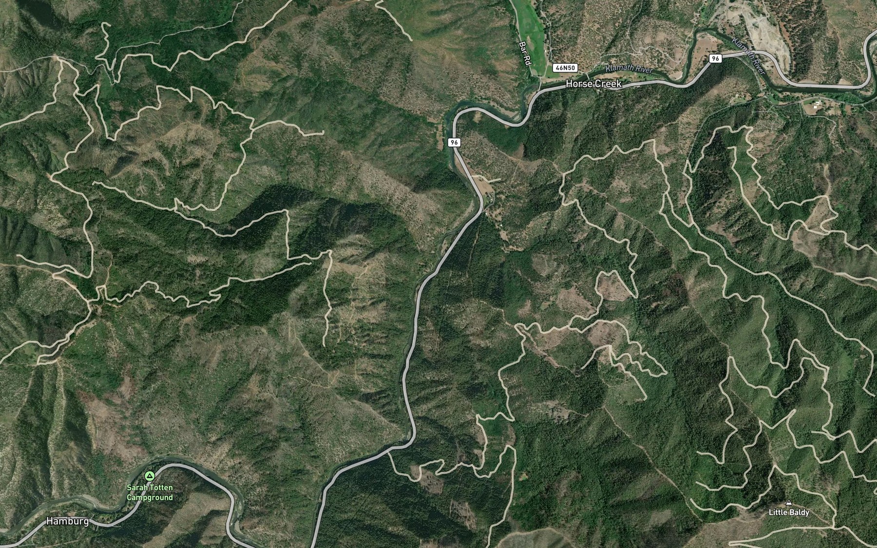 Satellite map of the Kinsman Creek