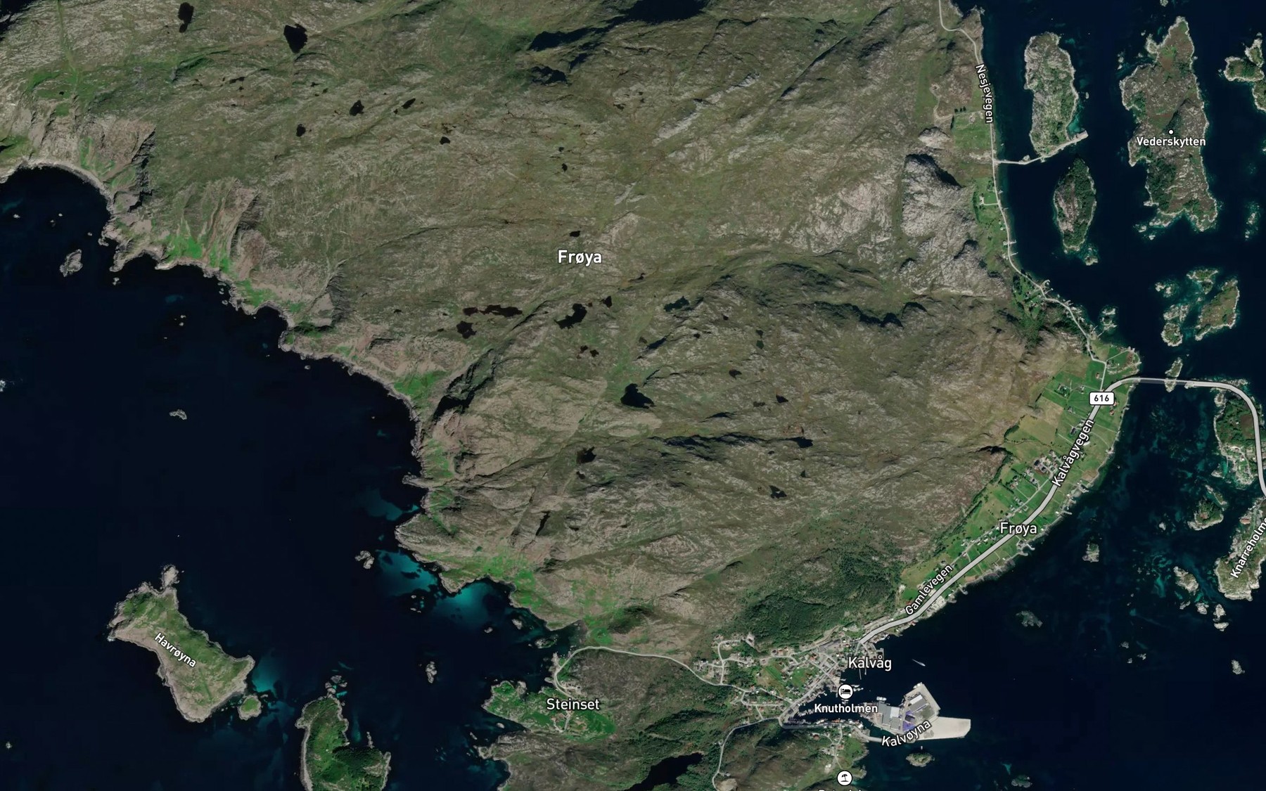 Satellite map of the Setreholsvatnet
