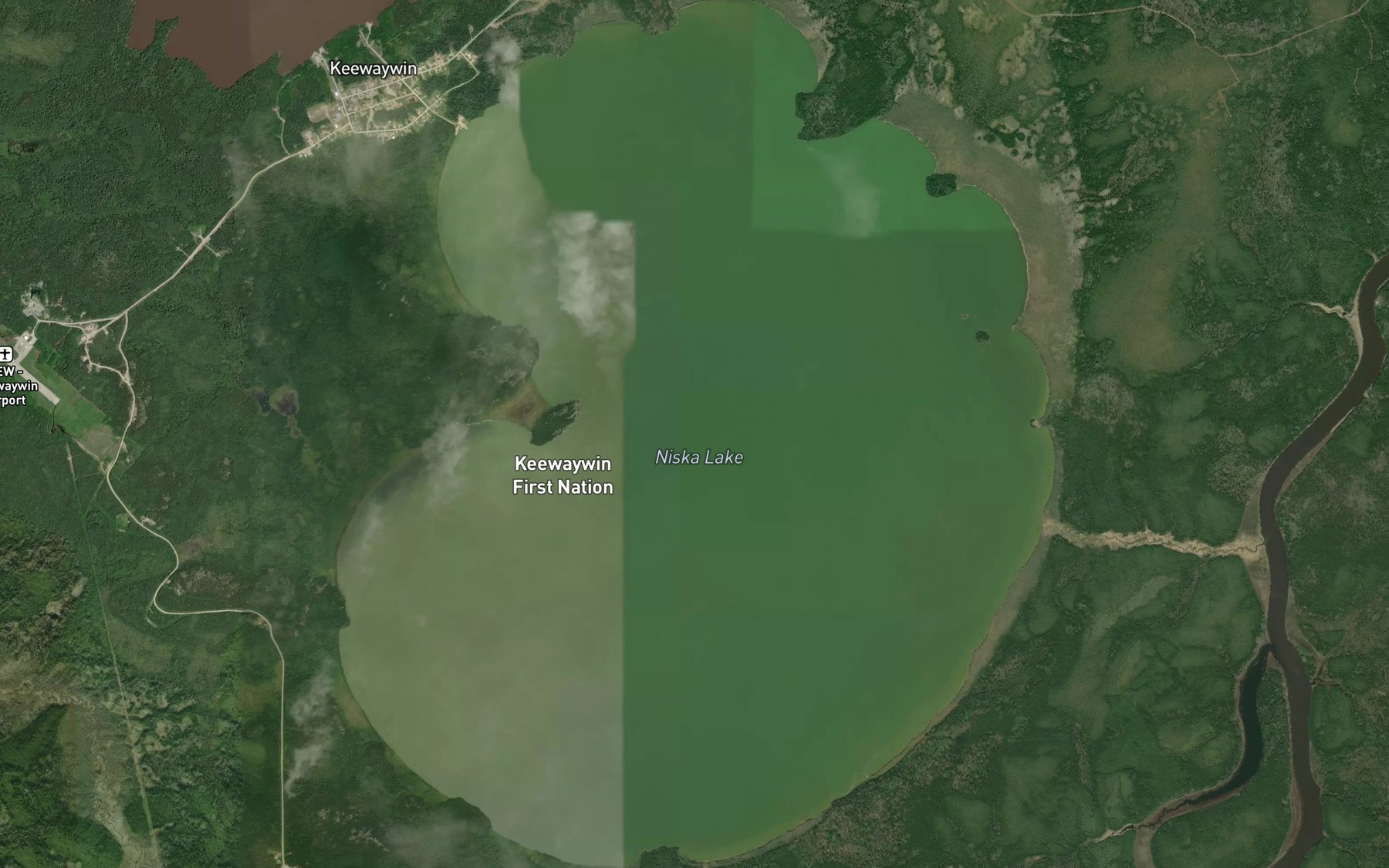 Satellite map of the Niska Lake