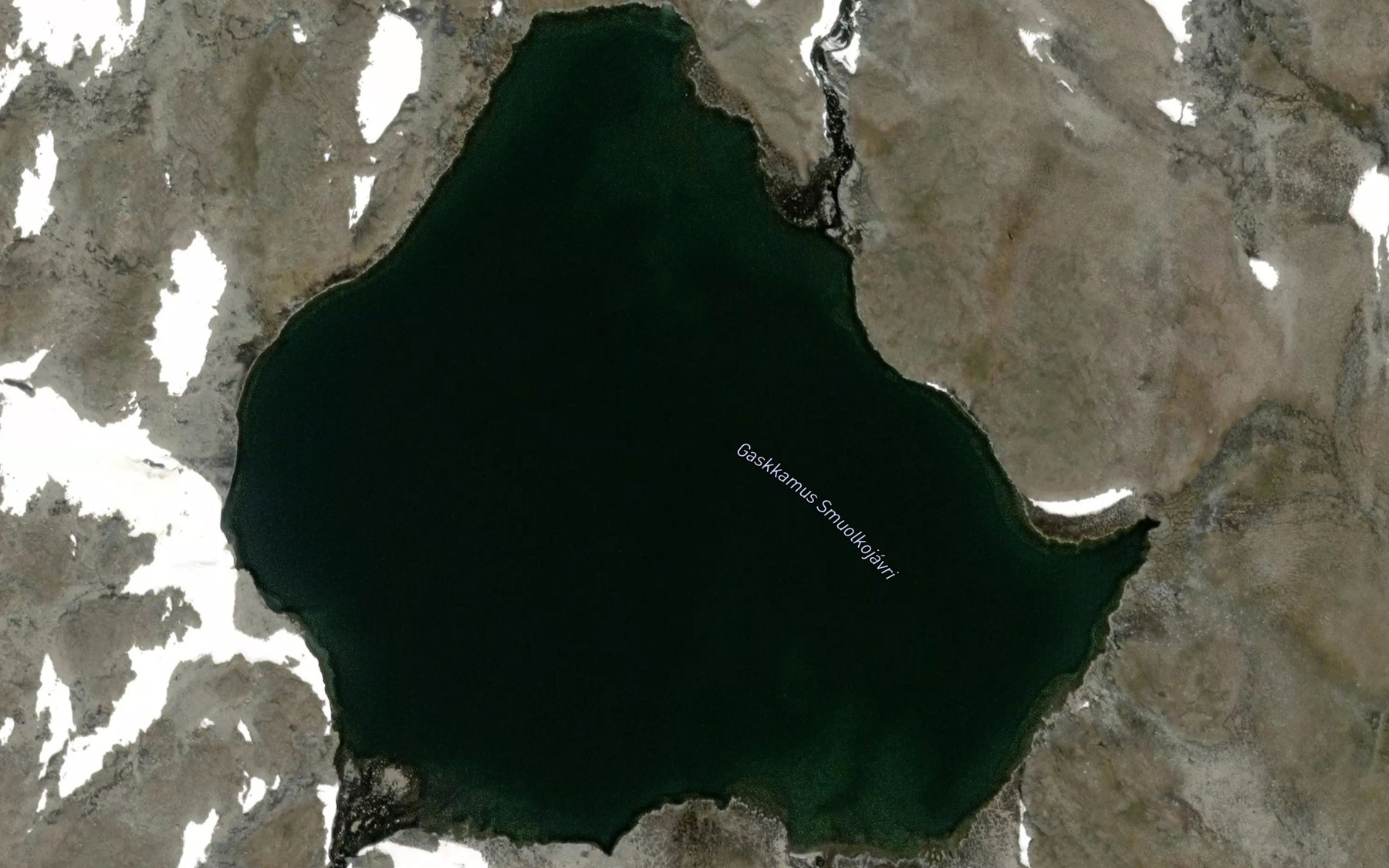 Satellite map of the Smuolkojavri,gaskkamus