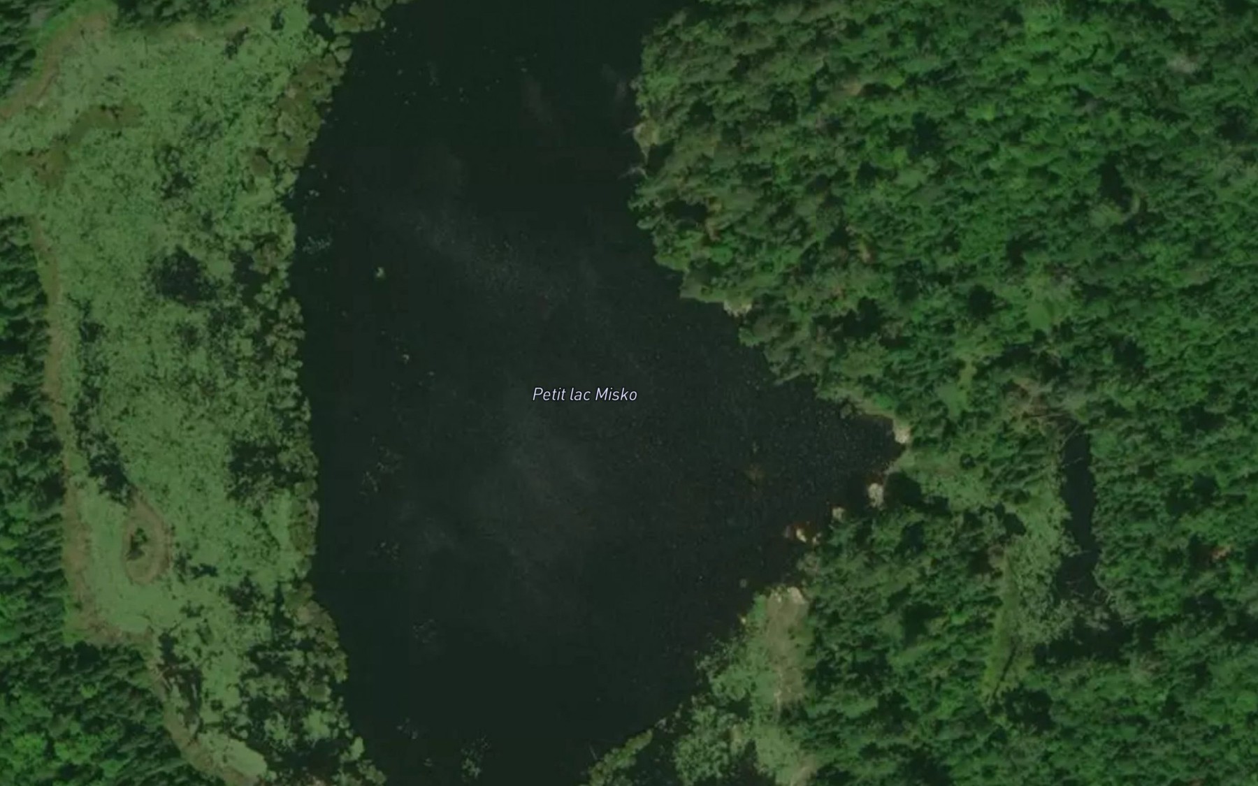 Satellite map of the Petit lac Misko