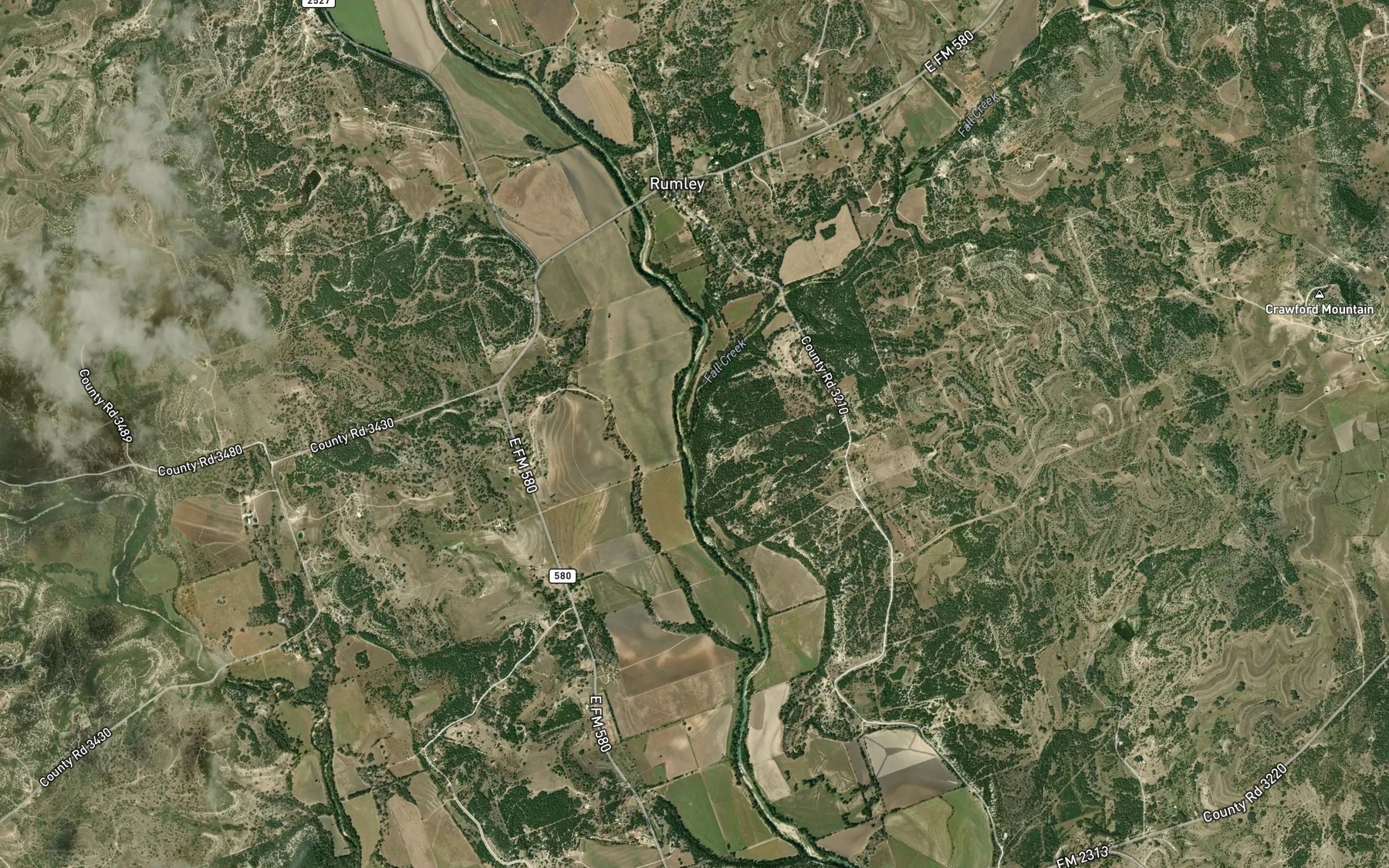 Satellite map of the Fall Creek