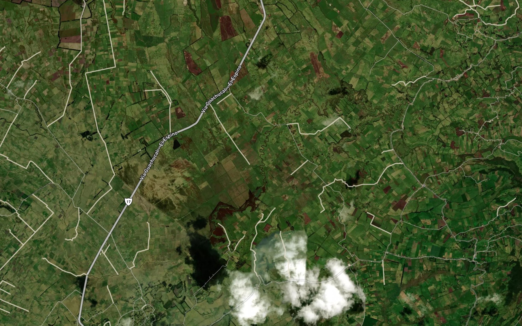 Satellite map of the Quebrada Panamal