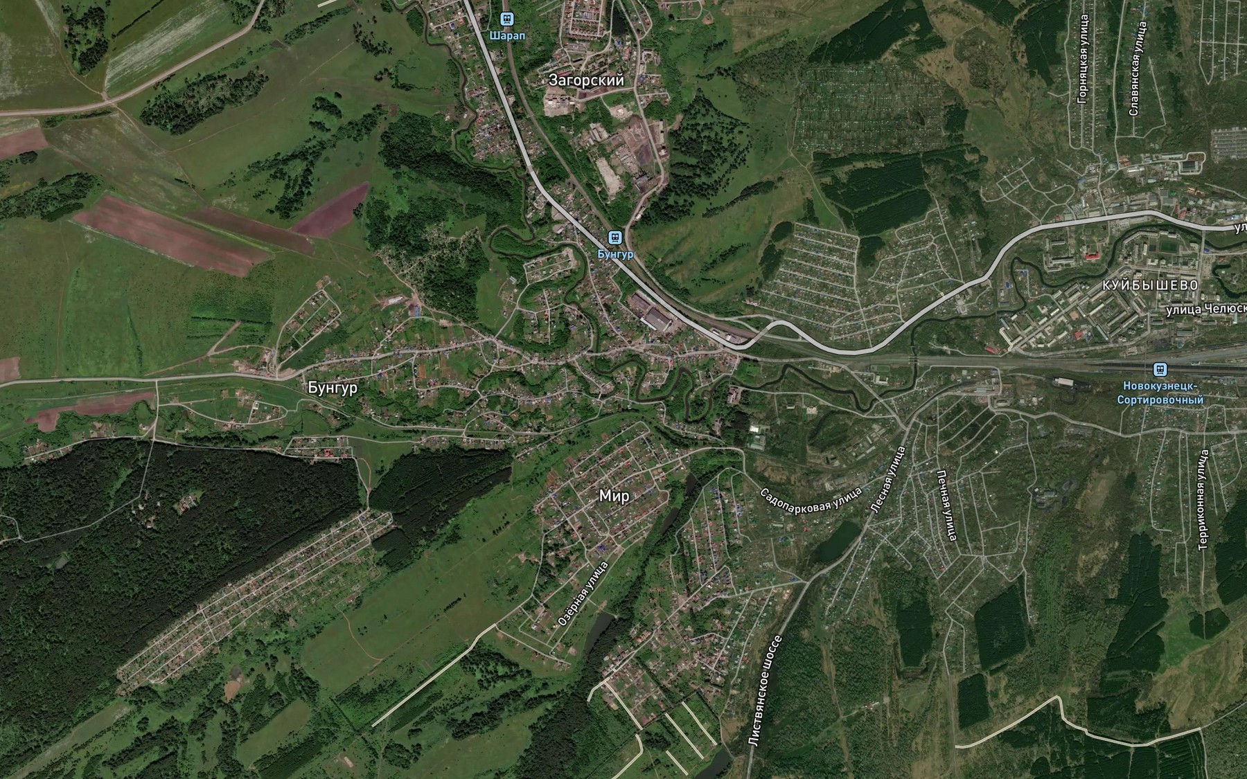 Satellite map of the Bungur