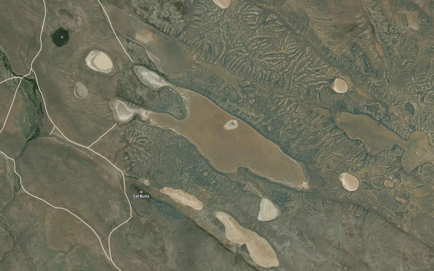 Satellite map of the Long Lake