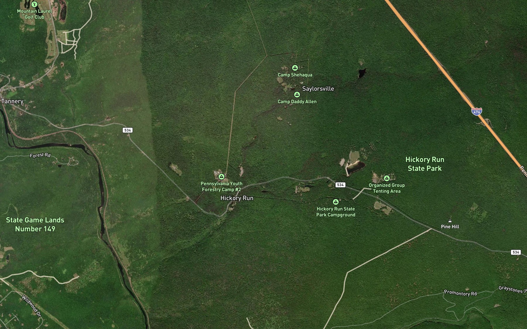 Satellite map of the Big Spring