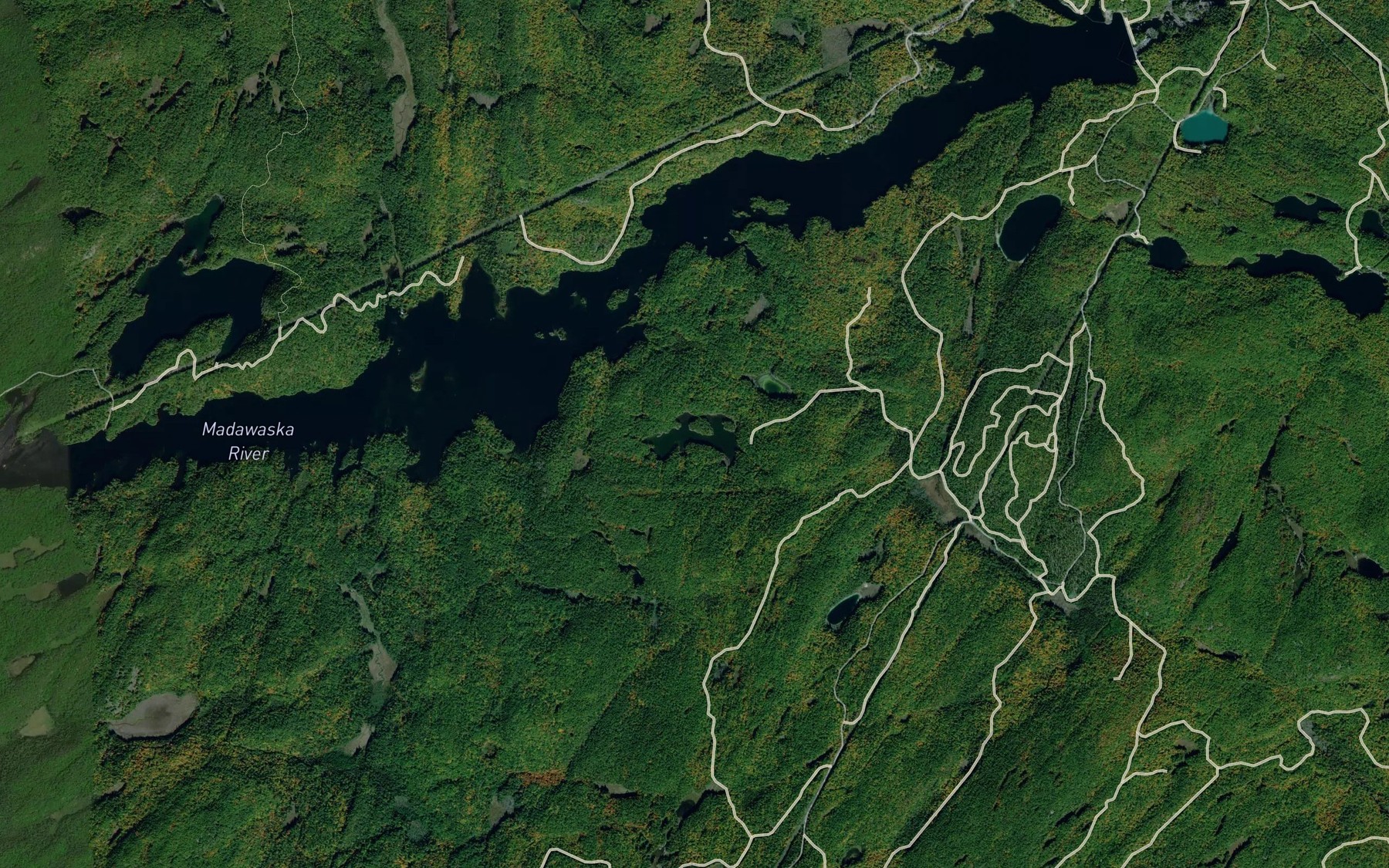 Satellite map of the Elbow Lake