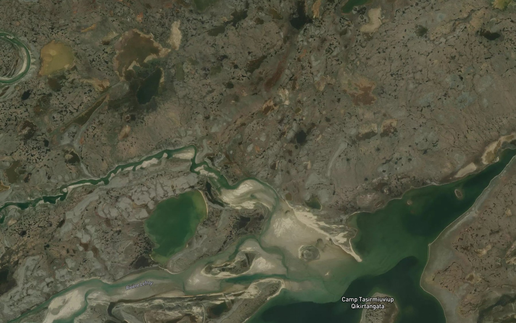 Satellite map of the Riviere Kingaaluit