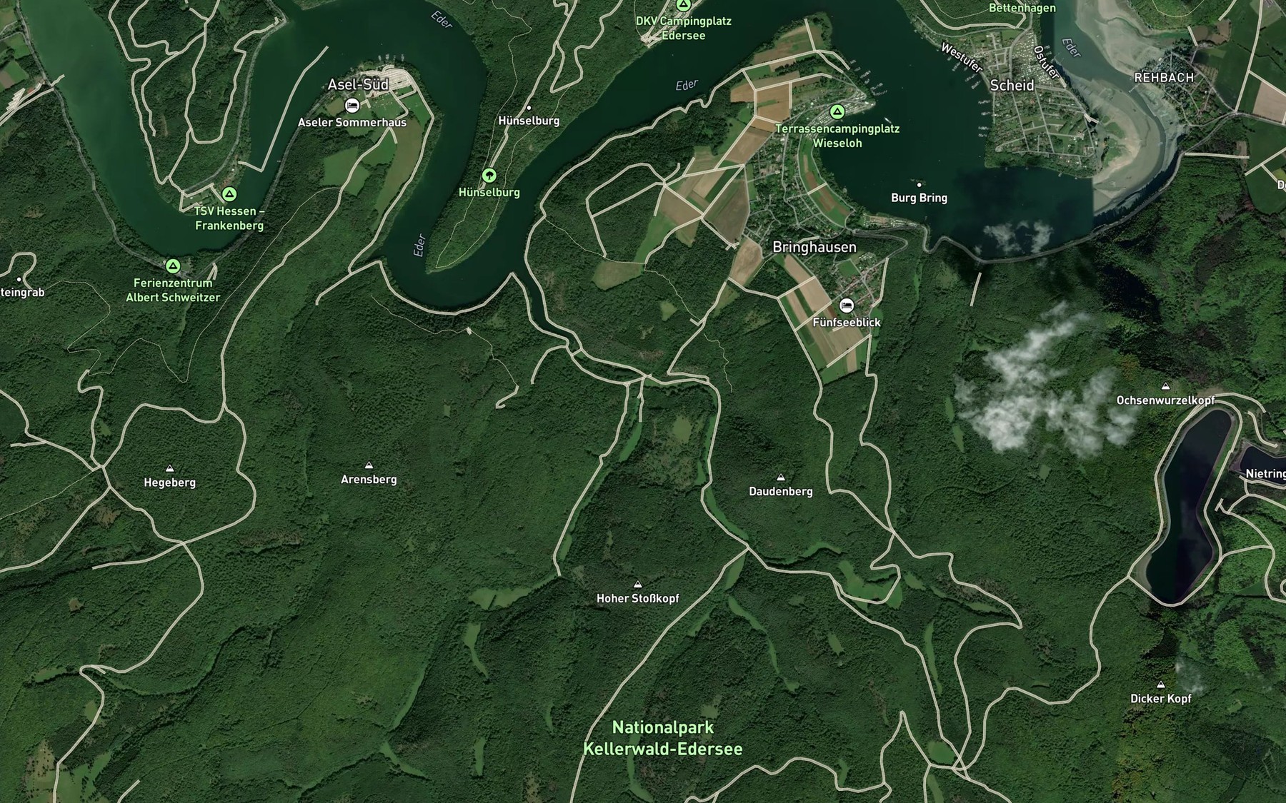 Satellite map of the Banfebach