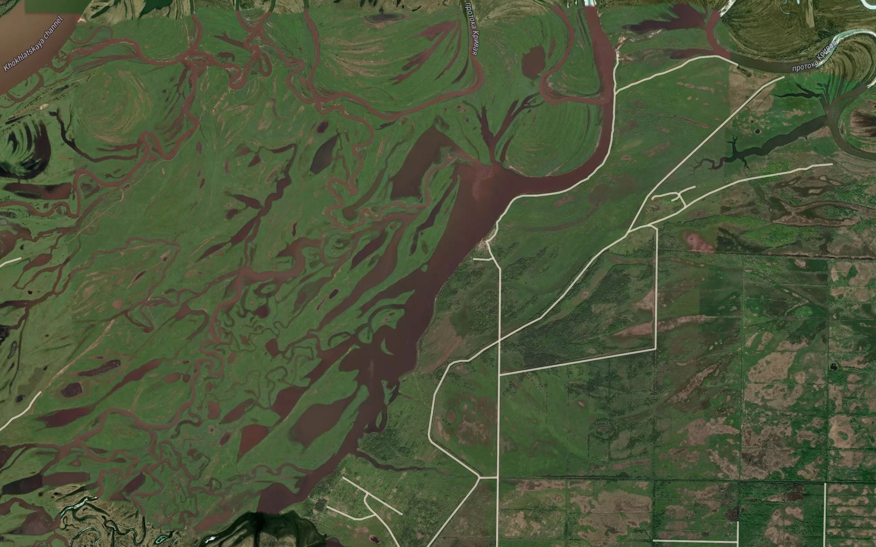 Satellite map of the Bol'shoye Ozero