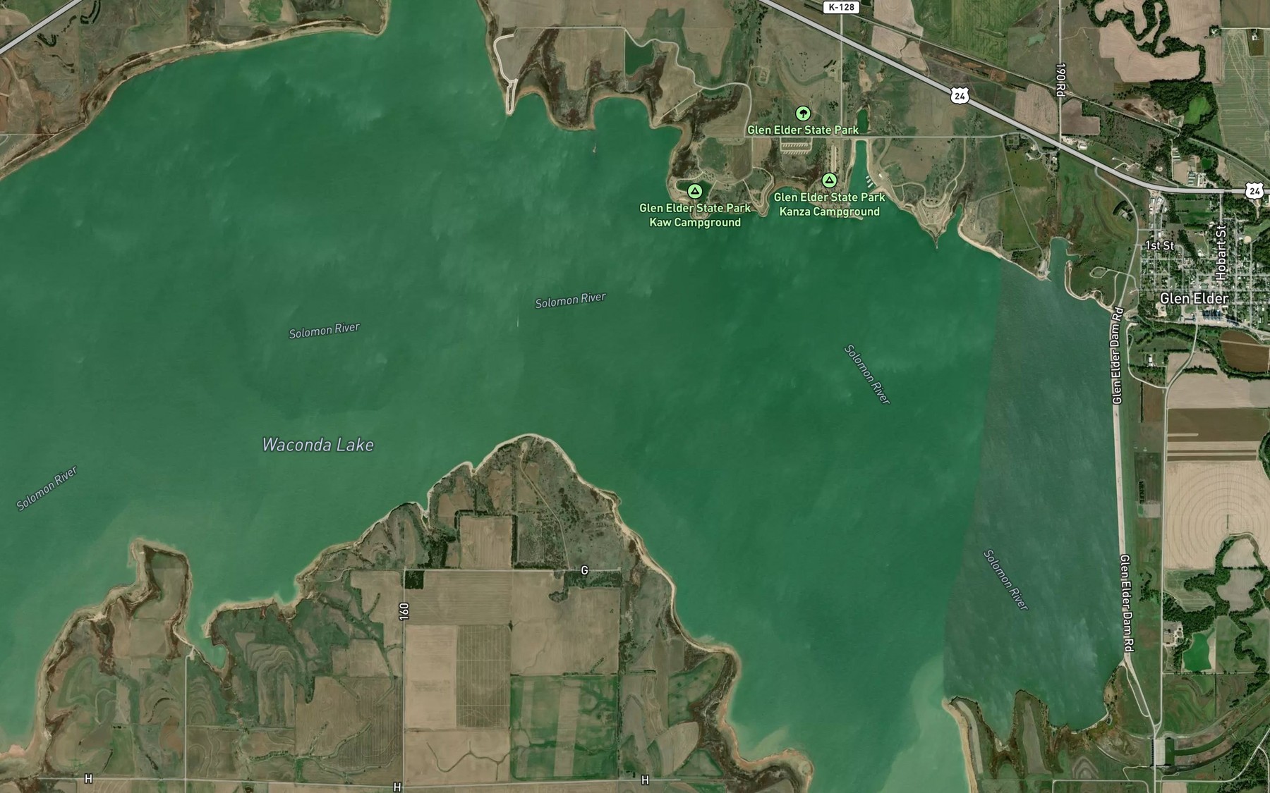 Satellite map of the Granite Creek