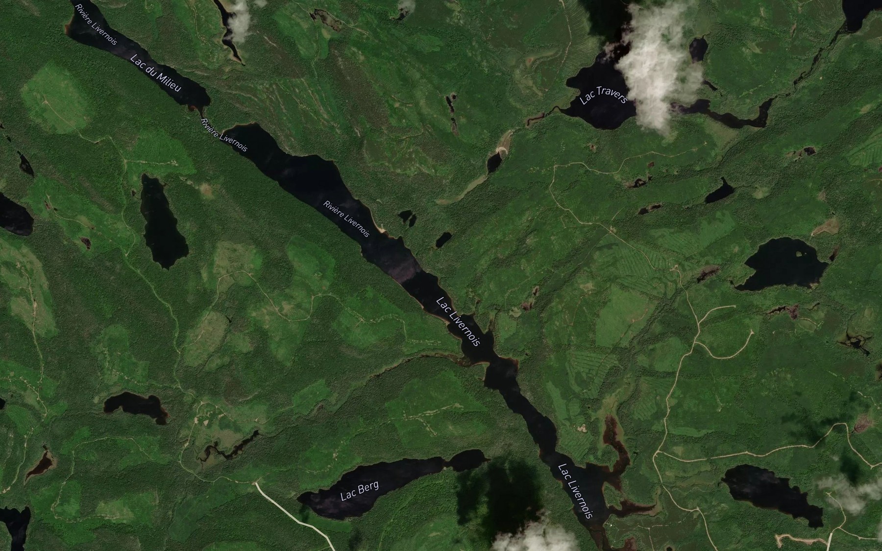 Satellite map of the Lac du Cassandre