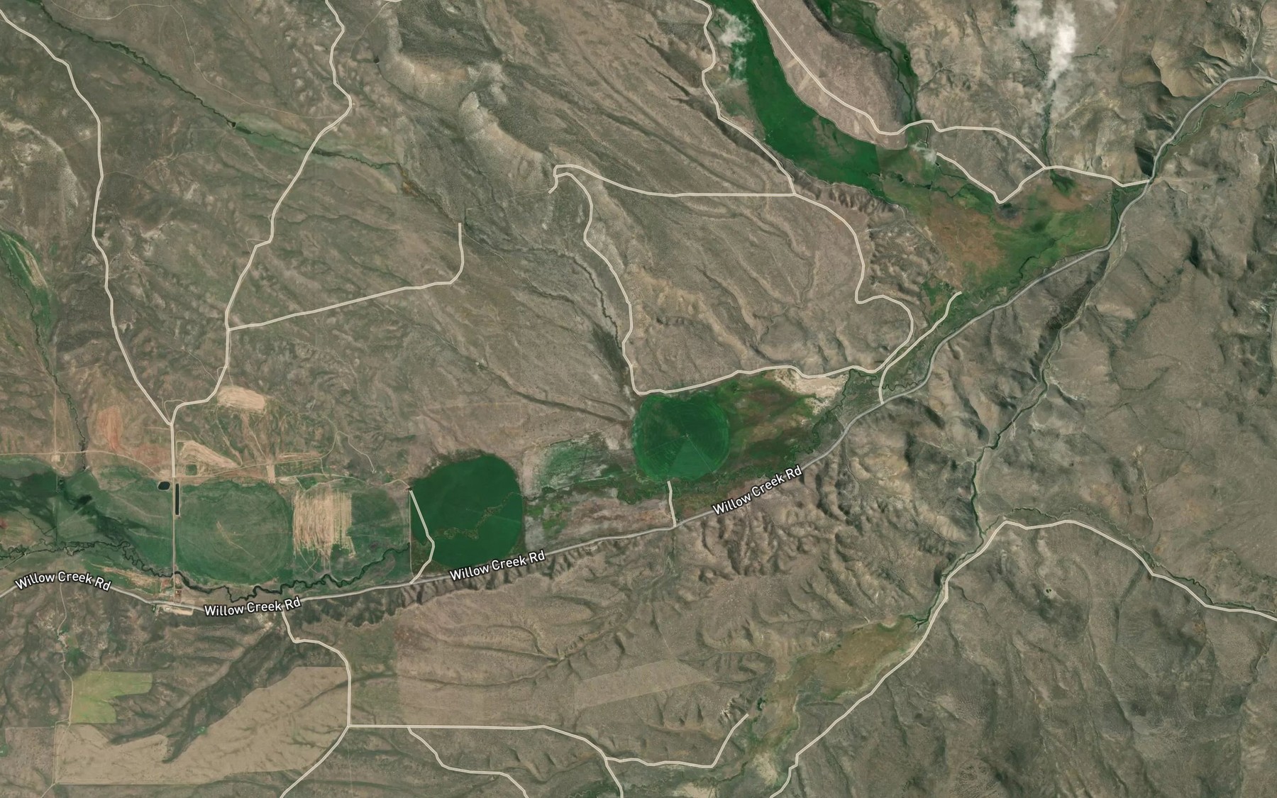 Satellite map of the Long Creek