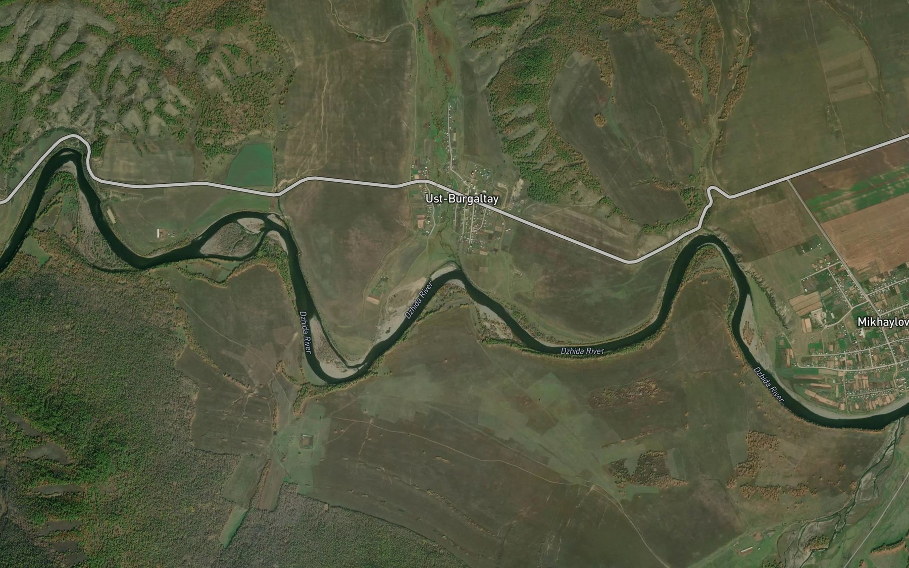 Satellite map of the Burgaltay