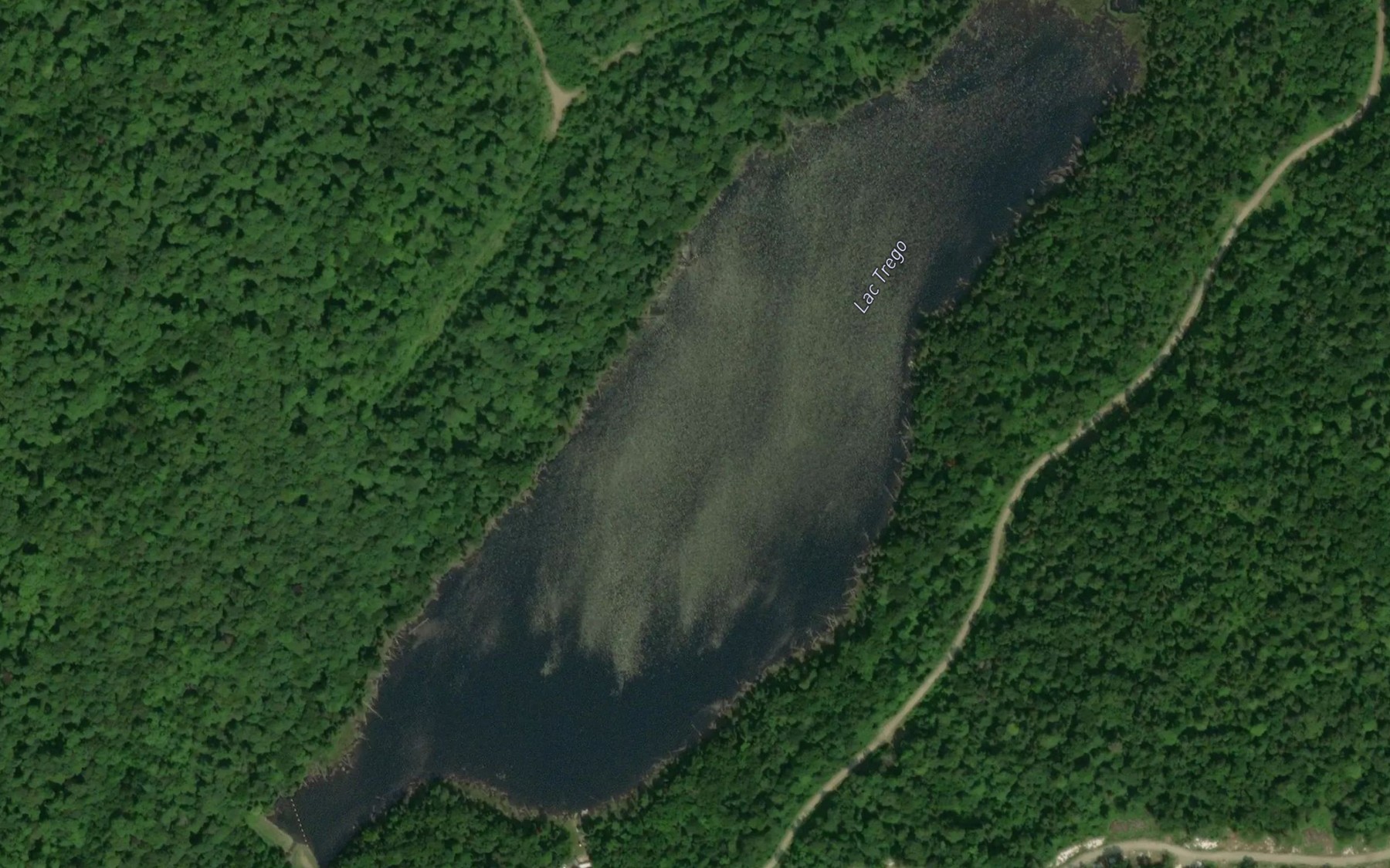 Satellite map of the Lac Trego