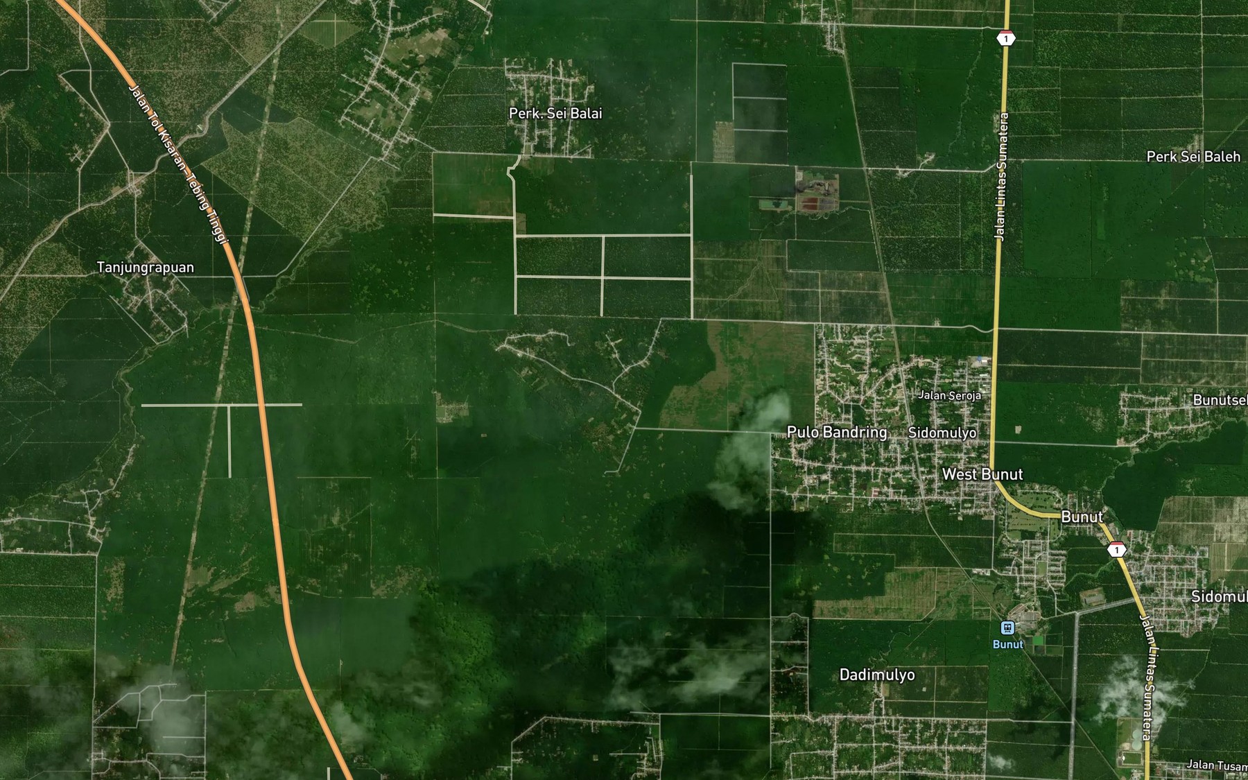 Satellite map of the Sungai Lolotan
