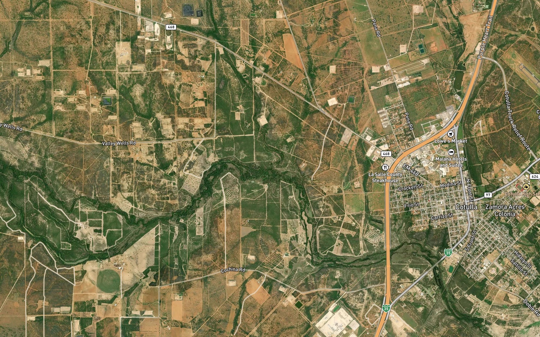 Satellite map of the Salt Creek