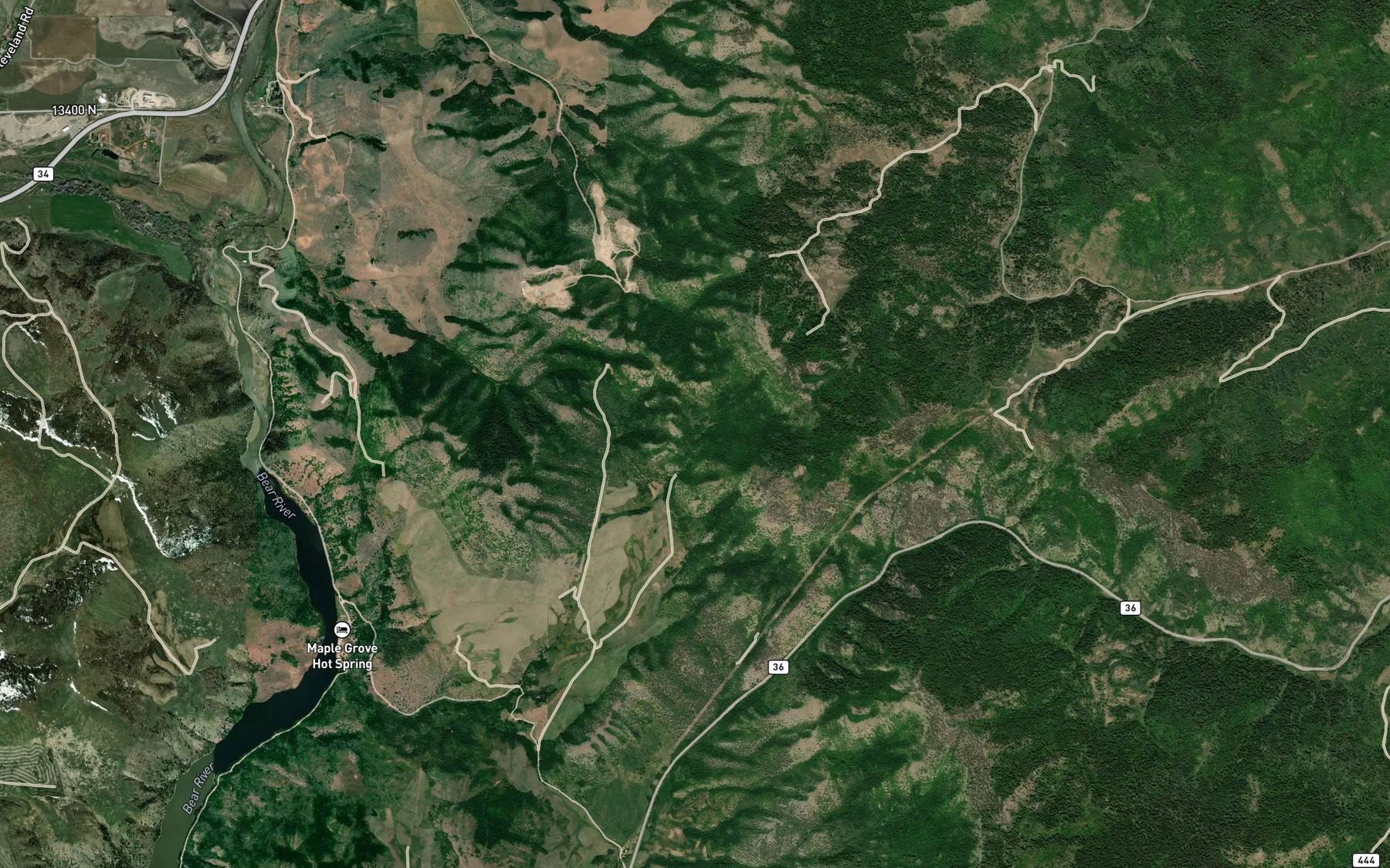 Satellite map of the Corner Spring