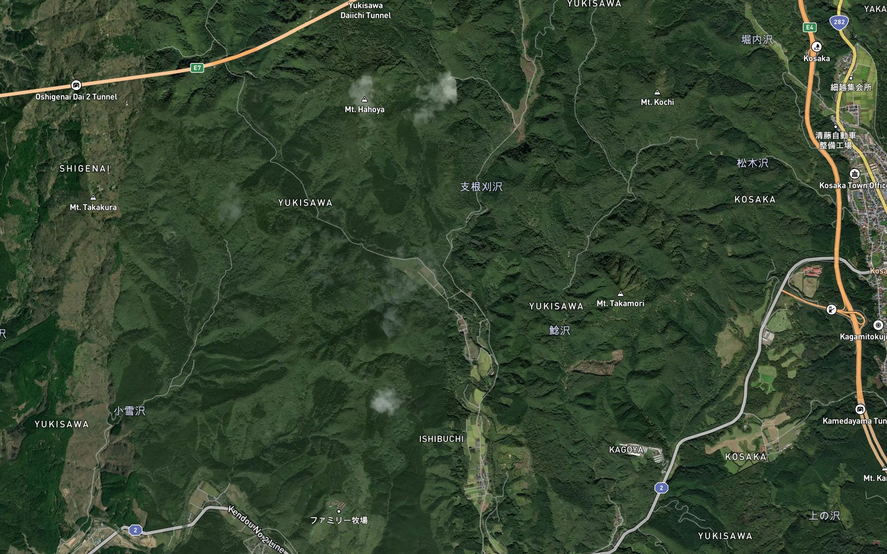 Satellite map of the Okawame Sawa