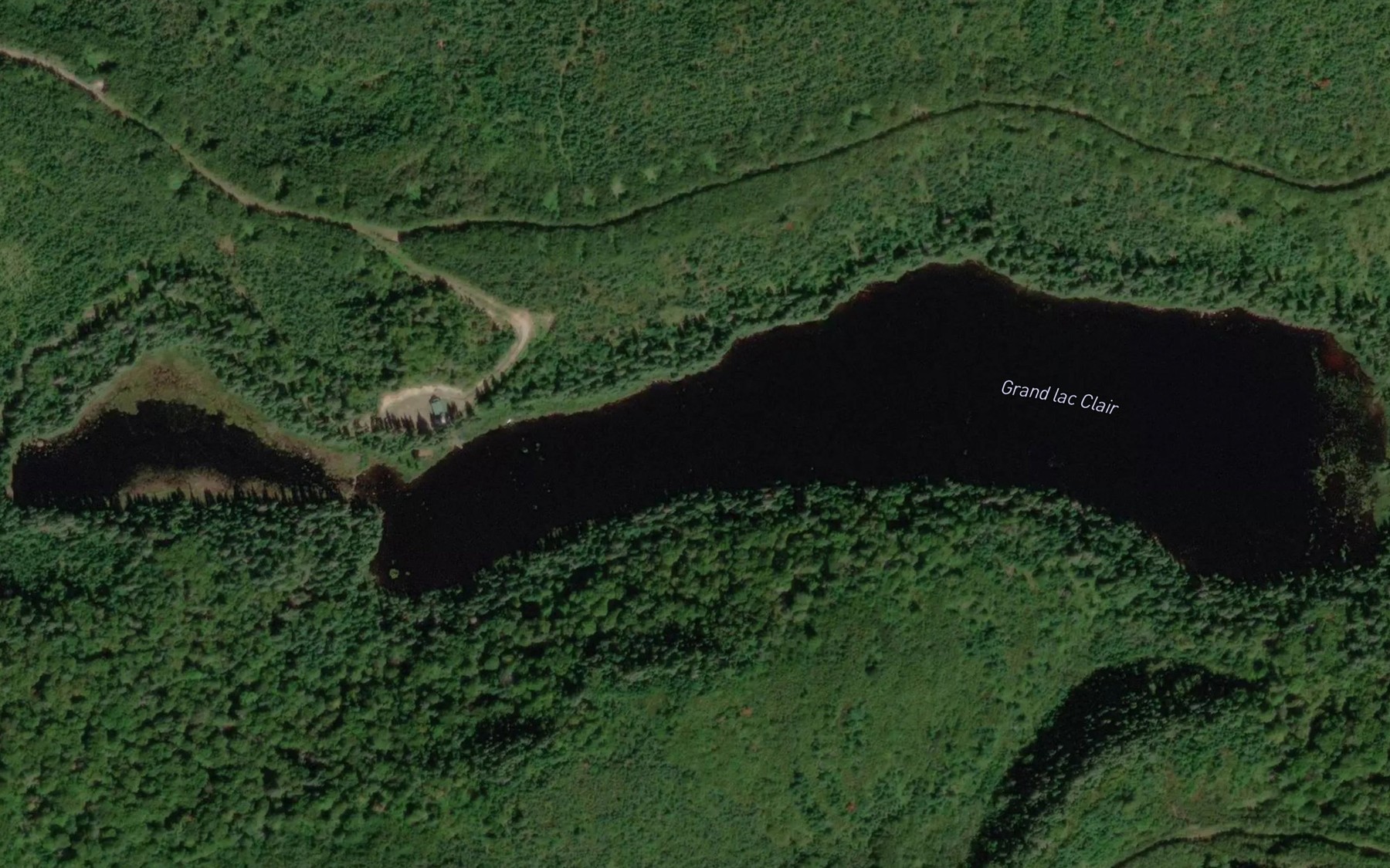 Satellite map of the Grand lac Clair