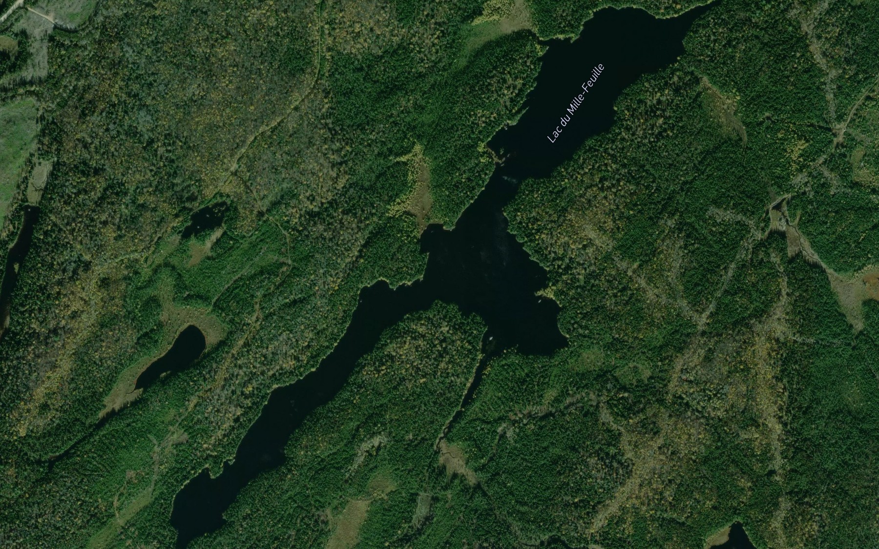 Satellite map of the Lac du Mille-Feuille