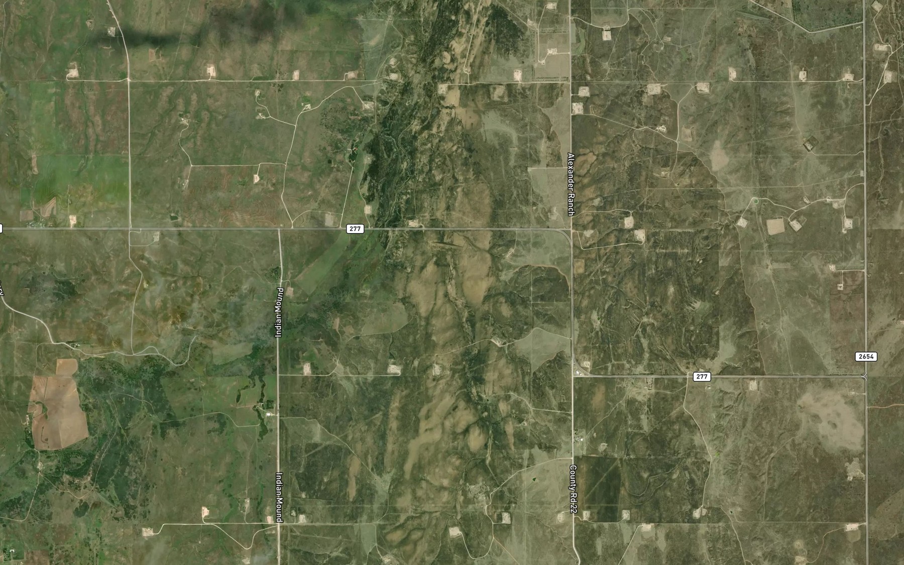 Satellite map of the Soil Conservation Service Site 25 Reservoir