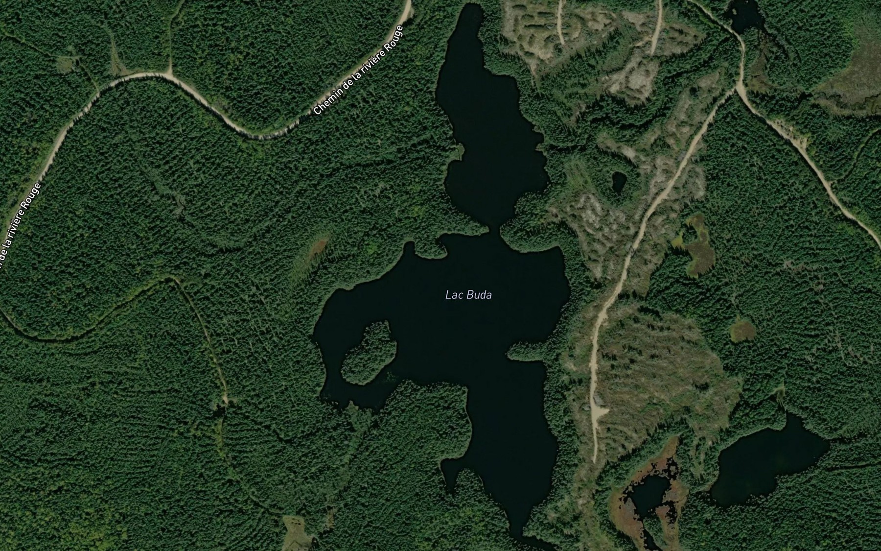 Satellite map of the Lac Buda