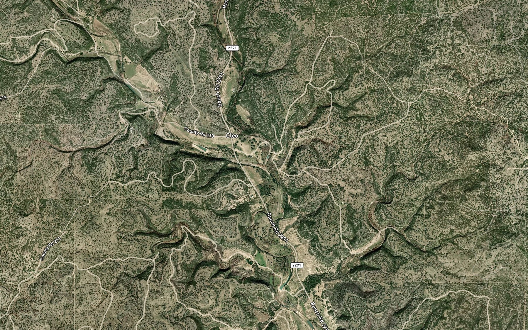 Satellite map of the West Bear Creek