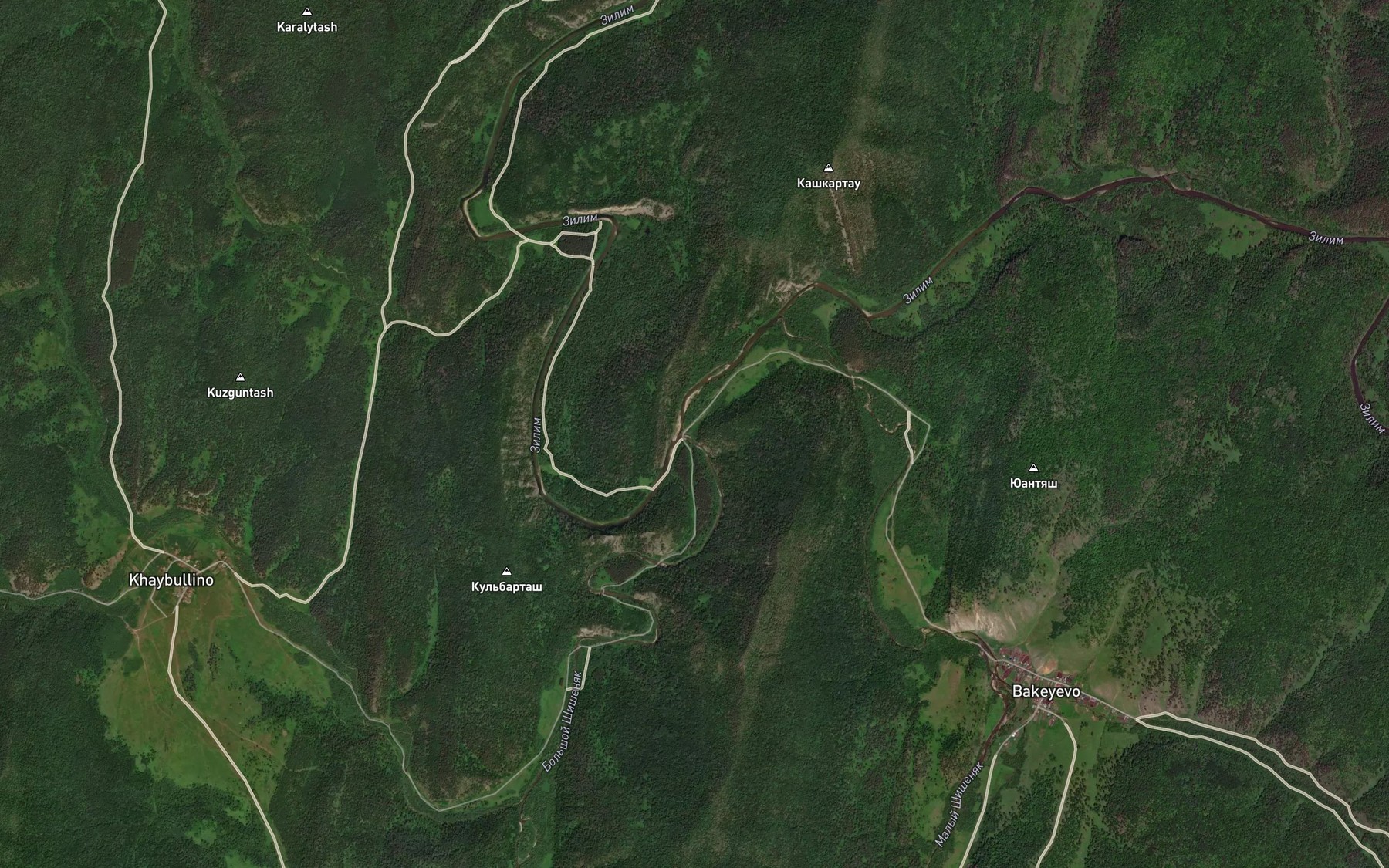 Satellite map of the Bol'shoy Shishenyak