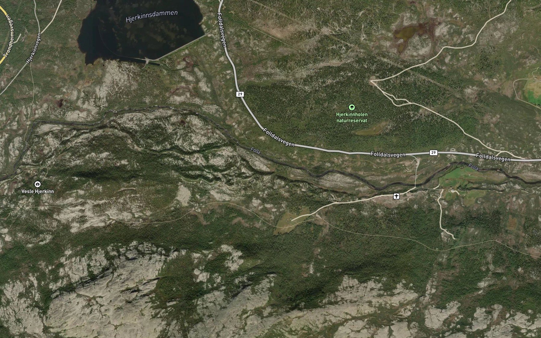 Satellite map of the Tatefttjorni