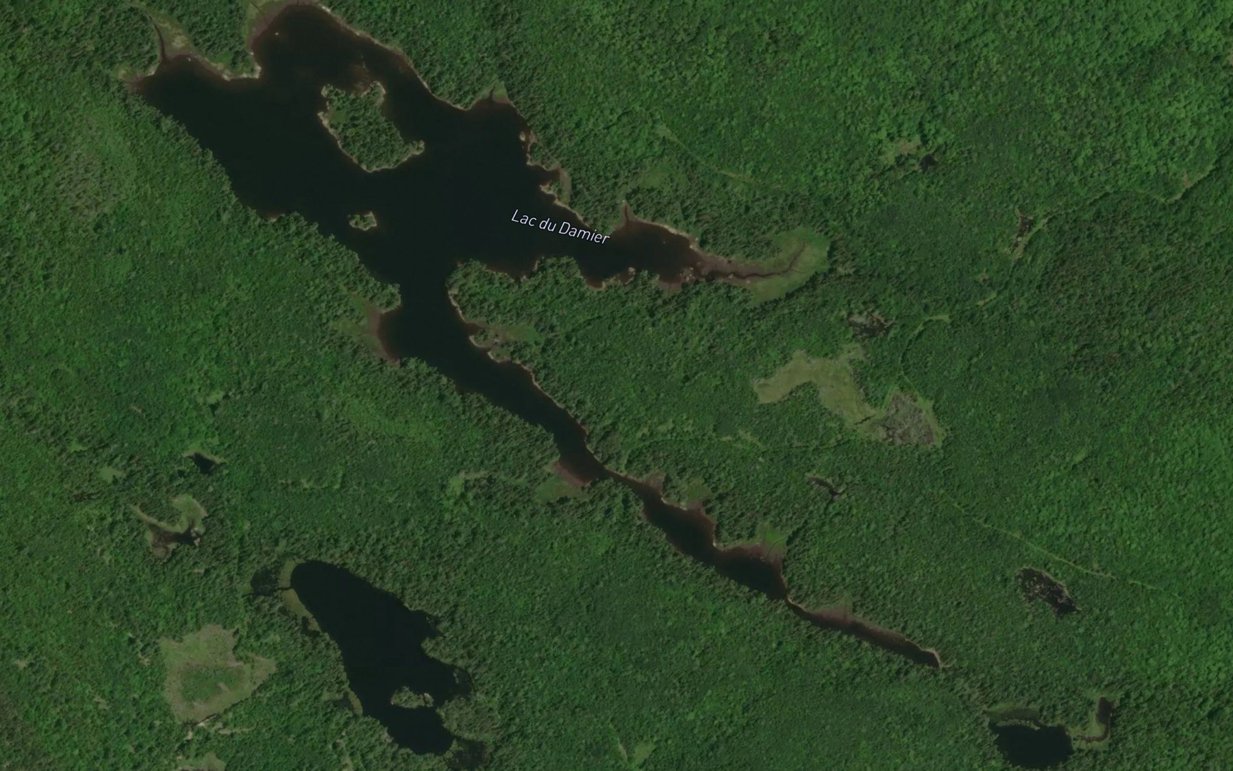 Satellite map of the Lac du Damier