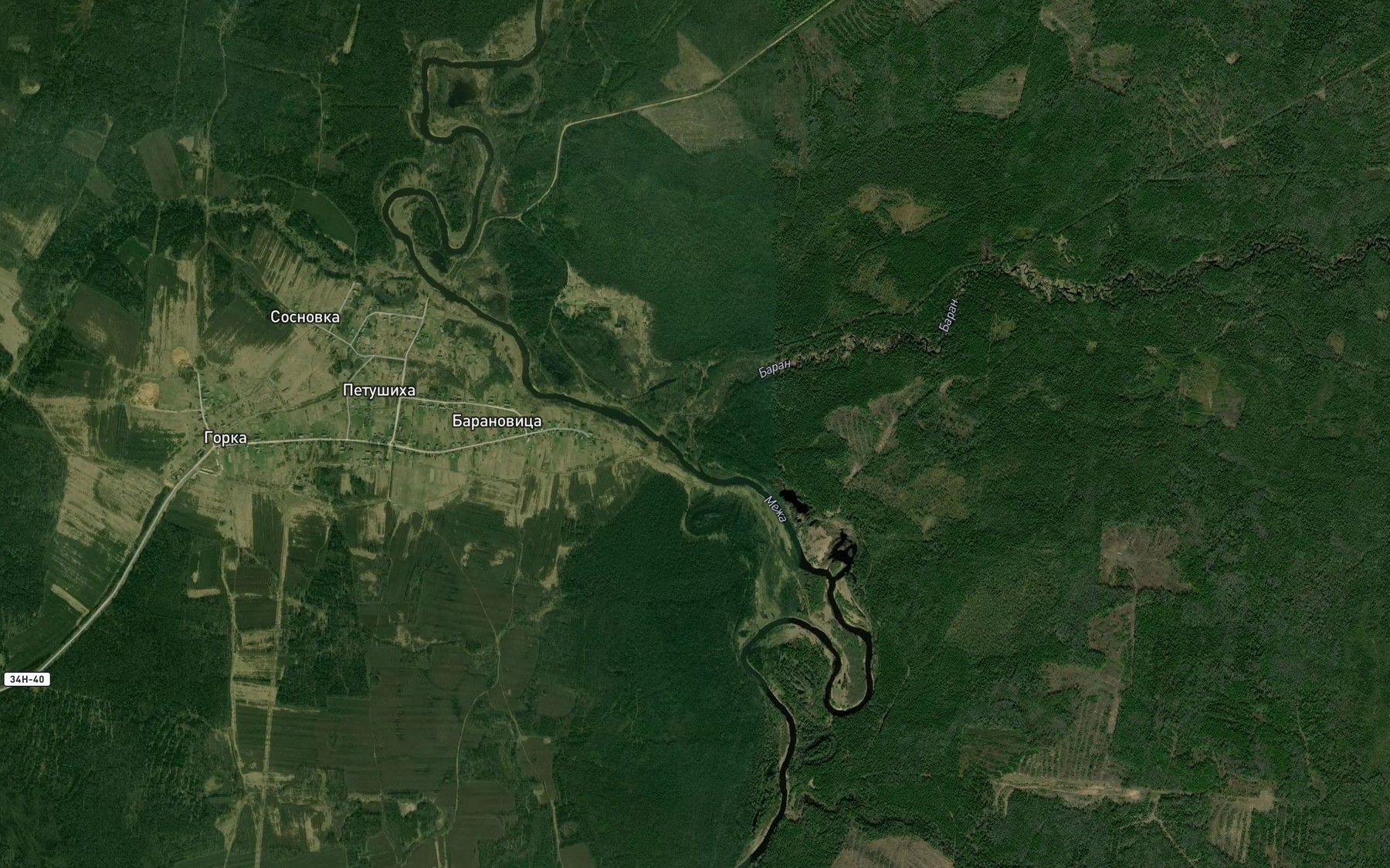 Satellite map of the Baran