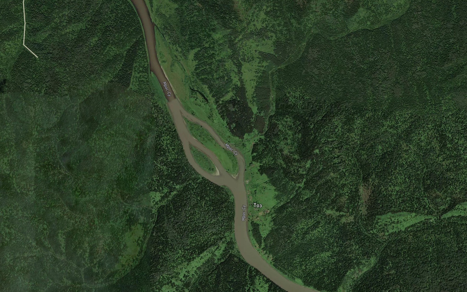 Satellite map of the Bol'shoy Toz