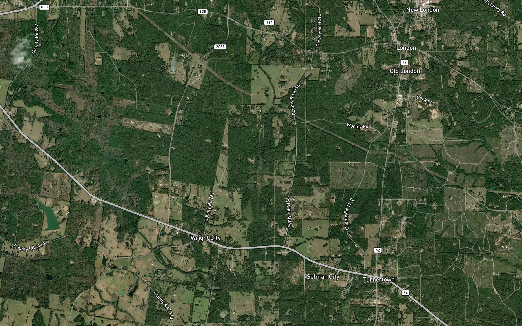 Satellite map of the Allan Branch