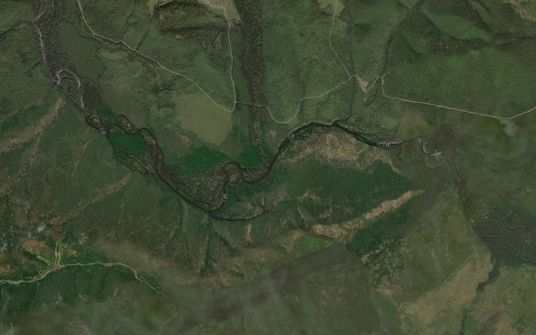 Satellite map of the Verkhnyaya Dyagdana